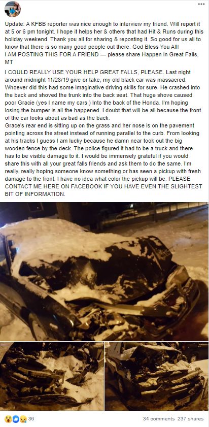 Car crash FB Screenshot